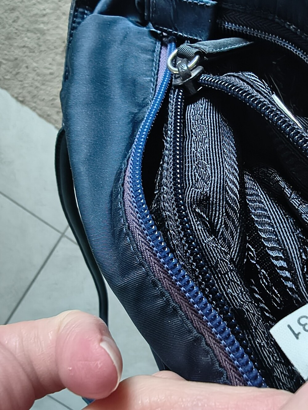 Prada Tessuto Denim & Rhinestone Shoulder Bag - Picture 7 of 11